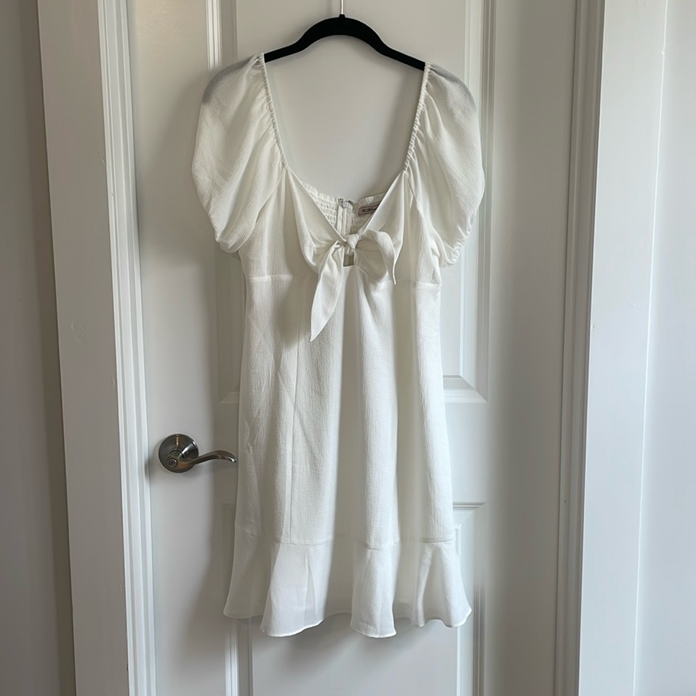 White BCBG dress